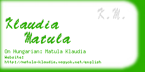 klaudia matula business card